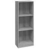 3-Tier Book Cabinet Grey Sonoma | Stylish Storage Solution