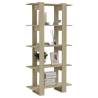 Sonoma Oak Book Cabinet & Room Divider - 80x30x160 cm