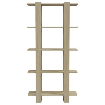 Sonoma Oak Book Cabinet & Room Divider - 80x30x160 cm