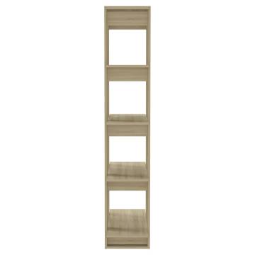 Sonoma Oak Book Cabinet & Room Divider - 80x30x160 cm