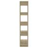 Sonoma Oak Book Cabinet & Room Divider - 80x30x160 cm