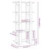 Sonoma Oak Book Cabinet & Room Divider - 80x30x160 cm