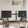 Dual Monitor Stand - Adjustable Black Steel, VESA 75/100 mm