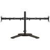 Dual Monitor Stand - Adjustable Black Steel, VESA 75/100 mm