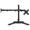 Dual Monitor Stand - Adjustable Black Steel, VESA 75/100 mm