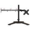 Dual Monitor Stand - Adjustable Black Steel, VESA 75/100 mm