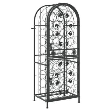 Stylish Black Wine Rack for 41 Bottles - 45x36x120 cm