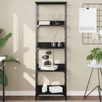 Bookshelf Black 50x33x153 cm - Engineered Wood Storage