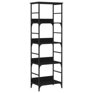 Bookshelf Black 50x33x153 cm - Engineered Wood Storage