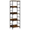 Bookshelf Smoked Oak | 50x33x153 cm Engineered Wood Storage