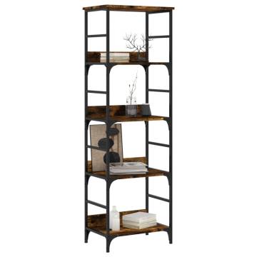 Bookshelf Smoked Oak | 50x33x153 cm Engineered Wood Storage