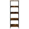 Bookshelf Smoked Oak | 50x33x153 cm Engineered Wood Storage