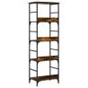 Bookshelf Smoked Oak | 50x33x153 cm Engineered Wood Storage