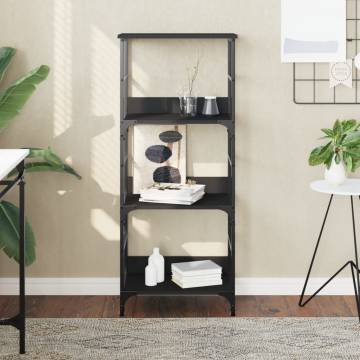 Stylish Black Bookshelf 50x33x117.5 cm | Durable Storage Solution