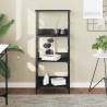 Bookshelf Black 50x33x117.5 cm Engineered Wood Colour black Quantity in Package 1 Height 117.5 cm 