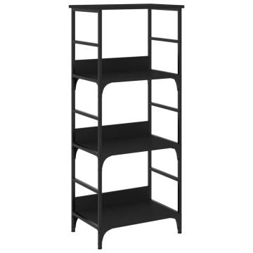 Stylish Black Bookshelf 50x33x117.5 cm | Durable Storage Solution