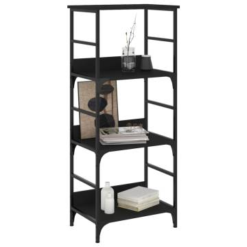 Stylish Black Bookshelf 50x33x117.5 cm | Durable Storage Solution