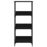 Stylish Black Bookshelf 50x33x117.5 cm | Durable Storage Solution