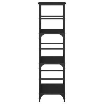 Stylish Black Bookshelf 50x33x117.5 cm | Durable Storage Solution