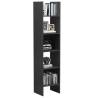 Stylish Grey Book Cabinet - 40x35x180 cm Engineered Wood