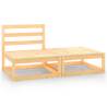 2 Piece Garden Lounge Set Solid Pinewood Colour natural Quantity in Package 1 Model middle + footrest Number of 