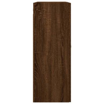 Elegant Wall Mounted Cabinet Brown Oak - 69.5x34x90 cm