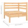 Garden Corner Sofa - Solid Pine Wood | HipoMarket