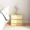 Bedside Cabinet 40x30.5x35.5 cm Solid Pine Wood Colour natural Quantity in Package 1 