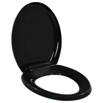 Soft-Close Toilet Seat with Quick-Release Design - Black