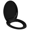 Soft-close Toilet Seat with Quick-release Design Black Colour black Size 45.5 x 37.5 cm Quantity in Package 1 