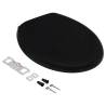 Soft-Close Toilet Seat with Quick-Release Design - Black