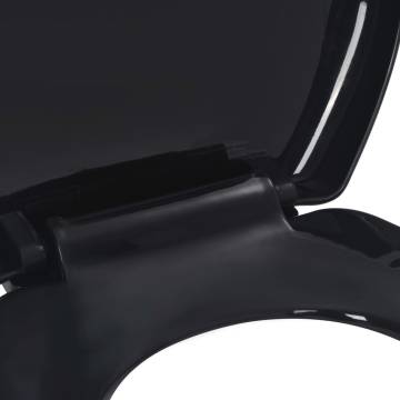 Soft-Close Toilet Seat with Quick-Release Design - Black