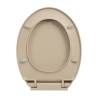 Soft-Close Toilet Seat Quick Release Beige Oval for Home & Hotel