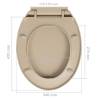 Soft-Close Toilet Seat Quick Release Beige Oval for Home & Hotel