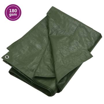 Tarpaulin 180 g/m² 8x8 m Green HDPE for All Your Covering Needs