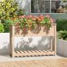 Planter with Shelf - Solid Wood Pine | Hipomarket UK