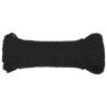 Boat Rope Full Black 3mm 250m Polypropylene - Durable & Versatile