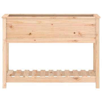 Planter with Shelf - Solid Wood Pine | Hipomarket UK