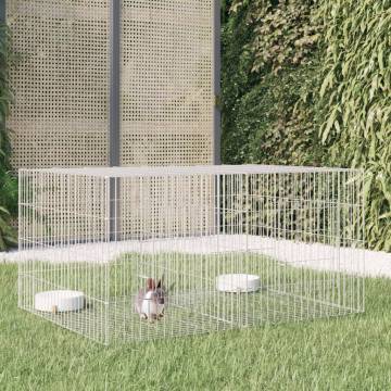 2-Panel Rabbit Cage - Durable Galvanised Iron | HipoMarket