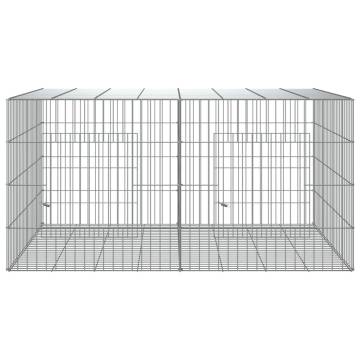 2-Panel Rabbit Cage - Durable Galvanised Iron | HipoMarket