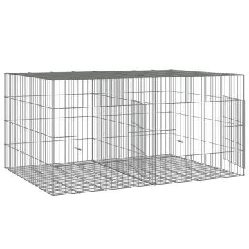 2-Panel Rabbit Cage - Durable Galvanised Iron | HipoMarket