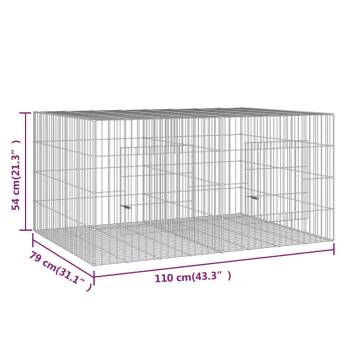 2-Panel Rabbit Cage - Durable Galvanised Iron | HipoMarket