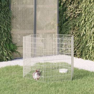 6-Panel Rabbit Cage | Durable Galvanised Iron | 54x80 cm