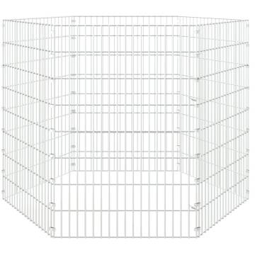 6-Panel Rabbit Cage | Durable Galvanised Iron | 54x80 cm