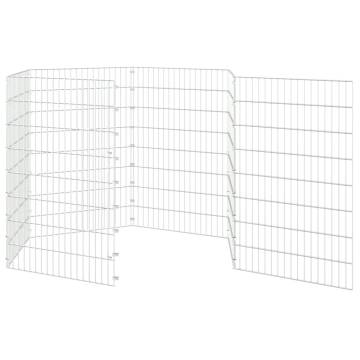 6-Panel Rabbit Cage | Durable Galvanised Iron | 54x80 cm