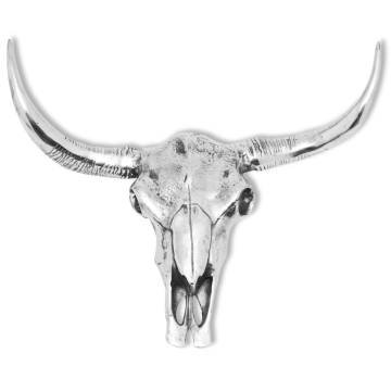 Skull Head Wall Decoration - Silver Aluminium | HipoMarket