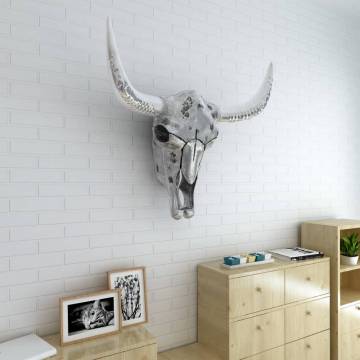 Skull Head Wall Decoration - Silver Aluminium | HipoMarket