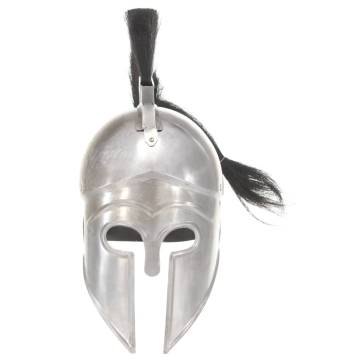 Greek Warrior Helmet Antique Replica - LARP Silver Steel