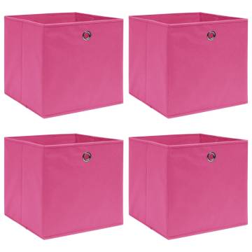 Pink Storage Boxes Set of 4 - 32x32x32 cm | HipoMarket UK