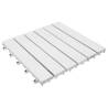 10 Pcs White Acacia Wood Decking Tiles - 30x30 cm